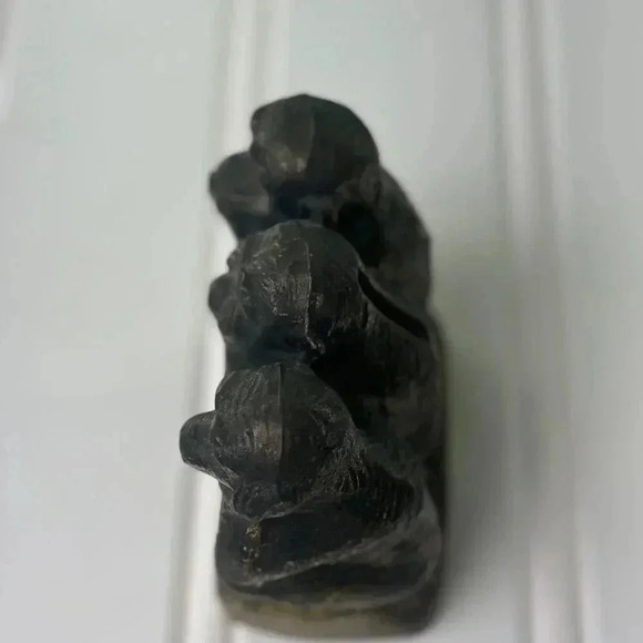 Vintage Cast Iron Three Wise Monkey Bank Hear No Evil See No Evil Speak No Evil - Picture 8 of 11